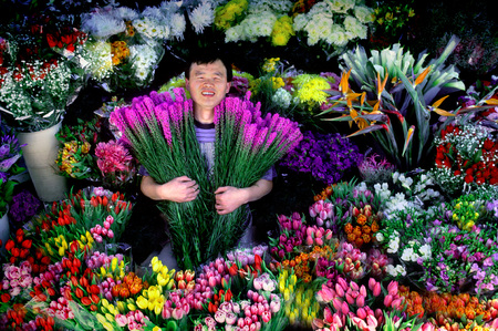 Korean Flower Vendor 